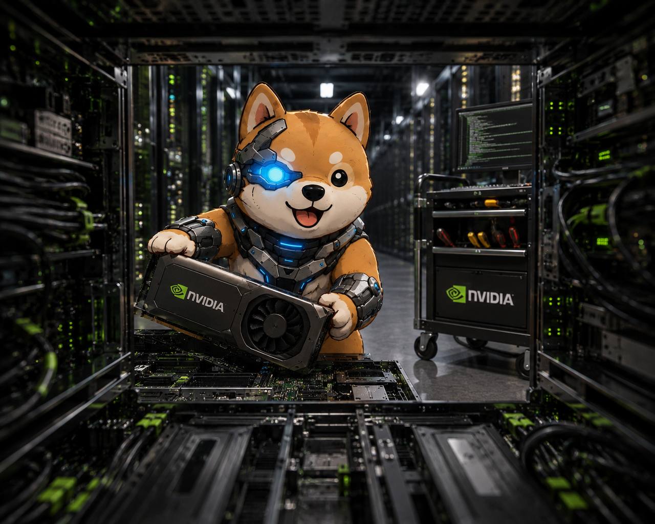 Artificial Inu in data center